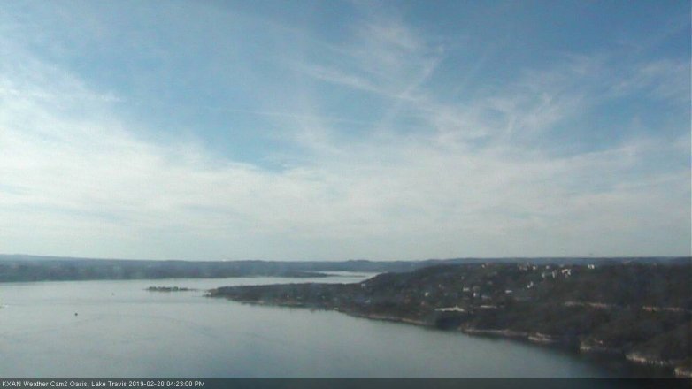 Lake Travis webcam, February 20, 2019 3:25 PM CT