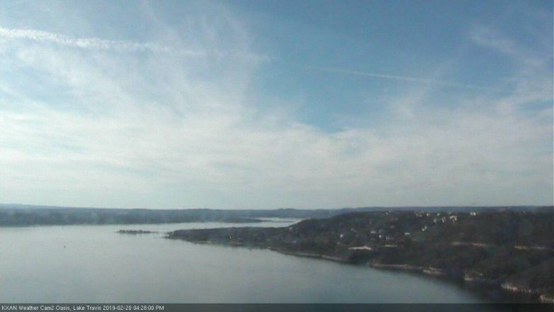 Lake Travis webcam, February 20, 2019 3:30 PM CT
