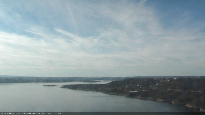 Lake Travis webcam, February 20, 2019 3:45 PM CT