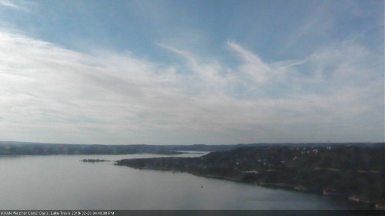 Lake Travis webcam, February 20, 2019 3:50 PM CT