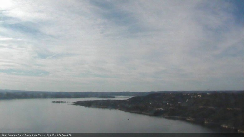 Lake Travis webcam, February 20, 2019 4:00 PM CT