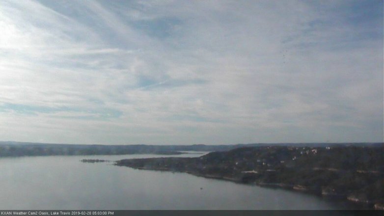 Lake Travis webcam, February 20, 2019 4:05 PM CT