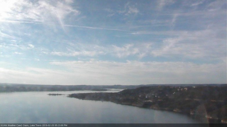 Lake Travis webcam, February 20, 2019 4:25 PM CT