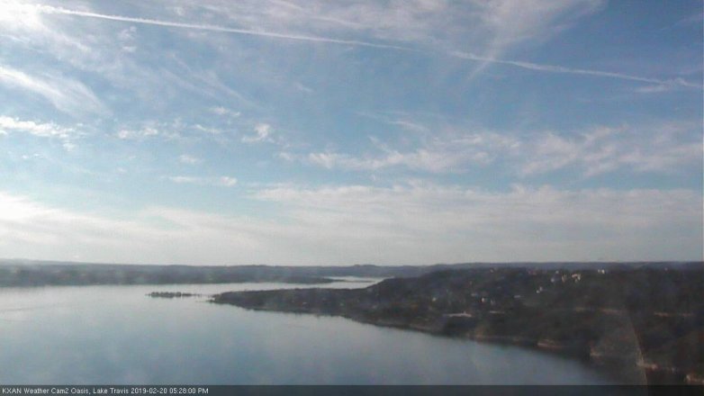 Lake Travis webcam, February 20, 2019 4:30 PM CT