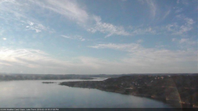 Lake Travis webcam, February 20, 2019 4:40 PM CT