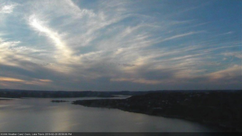 Lake Travis webcam, February 20, 2019 5:00 PM CT