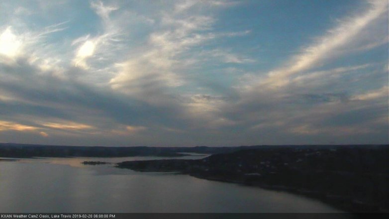 Lake Travis webcam, February 20, 2019 5:10 PM CT