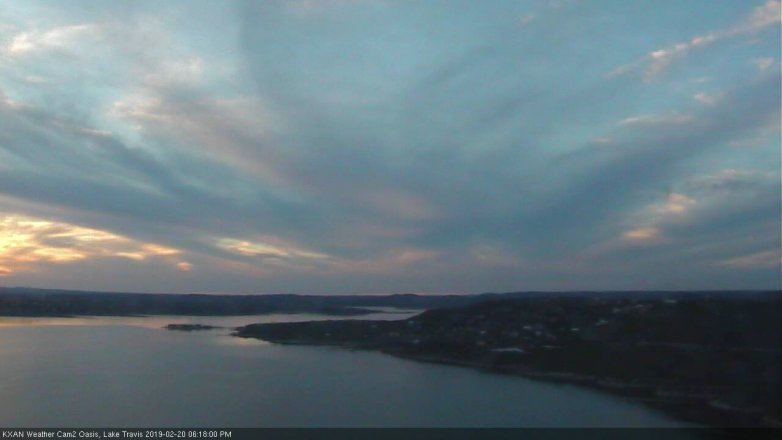 Lake Travis webcam, February 20, 2019 5:20 PM CT