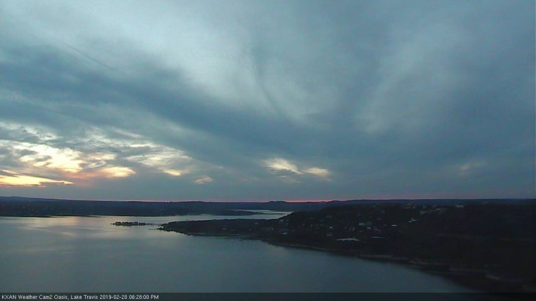 Lake Travis webcam, February 20, 2019 5:30 PM CT