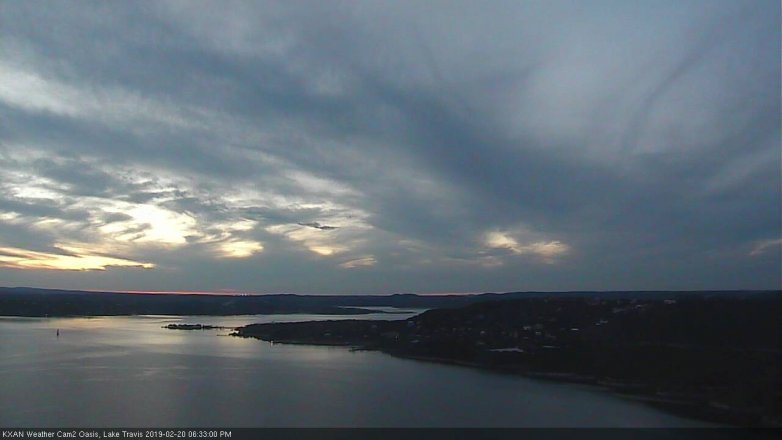 Lake Travis webcam, February 20, 2019 5:35 PM CT