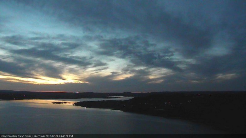 Lake Travis webcam, February 20, 2019 5:45 PM CT