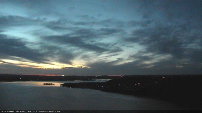 Lake Travis webcam, February 20, 2019 5:50 PM CT