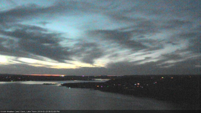 Lake Travis webcam, February 20, 2019 5:55 PM CT