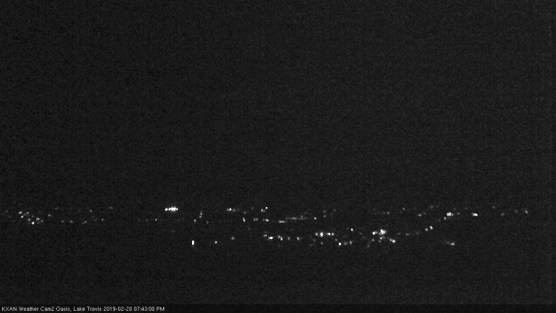 Lake Travis webcam, February 20, 2019 6:45 PM CT