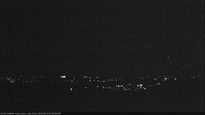 Lake Travis webcam, February 20, 2019 6:55 PM CT
