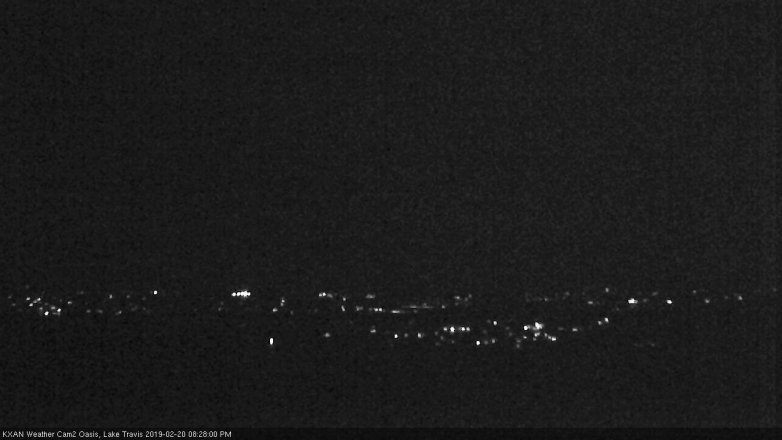 Lake Travis webcam, February 20, 2019 7:30 PM CT