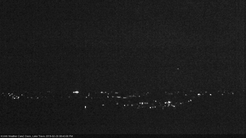 Lake Travis webcam, February 20, 2019 7:45 PM CT