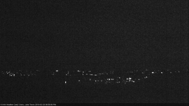 Lake Travis webcam, February 20, 2019 8:00 PM CT