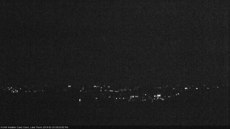 Lake Travis webcam, February 20, 2019 8:05 PM CT