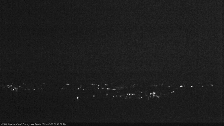 Lake Travis webcam, February 20, 2019 8:20 PM CT