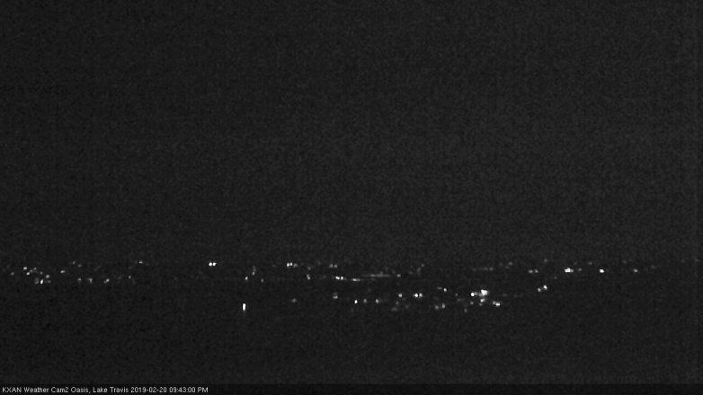 Lake Travis webcam, February 20, 2019 8:45 PM CT