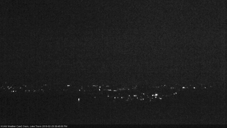 Lake Travis webcam, February 20, 2019 8:50 PM CT