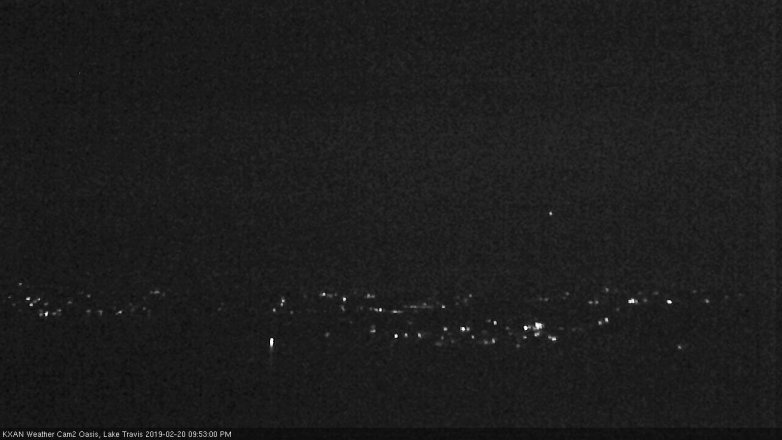 Lake Travis webcam, February 20, 2019 8:55 PM CT