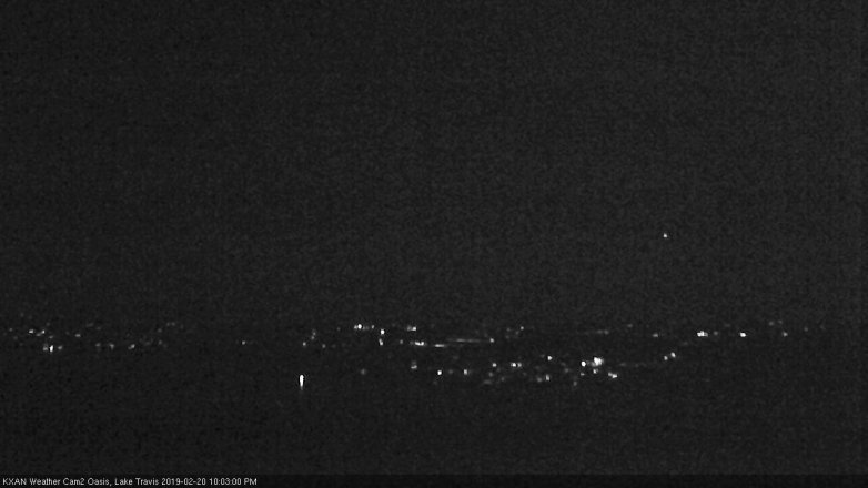Lake Travis webcam, February 20, 2019 9:05 PM CT
