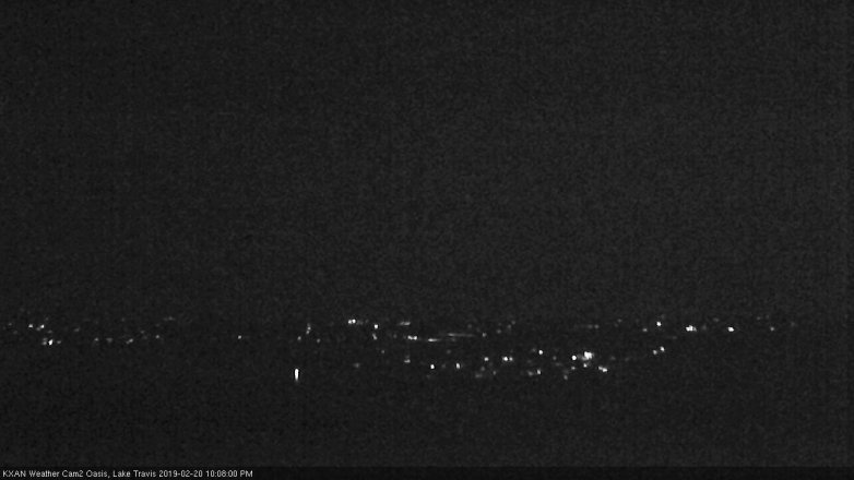 Lake Travis webcam, February 20, 2019 9:10 PM CT
