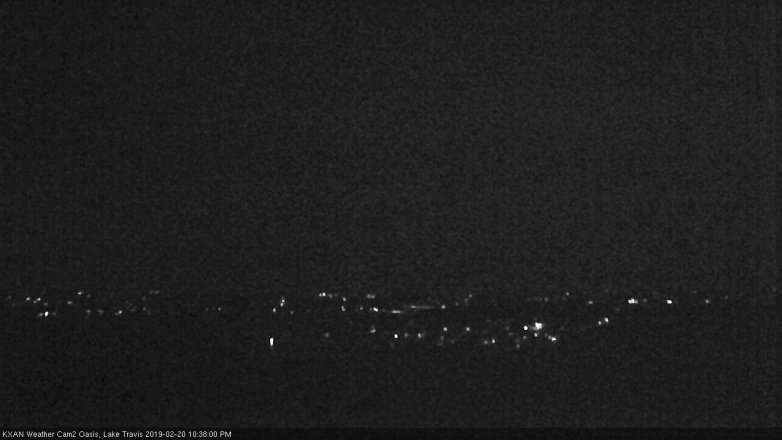 Lake Travis webcam, February 20, 2019 9:40 PM CT