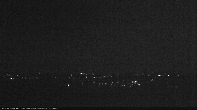 Lake Travis webcam, February 20, 2019 9:45 PM CT