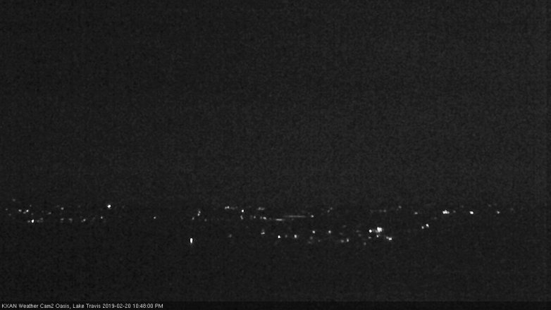Lake Travis webcam, February 20, 2019 9:50 PM CT