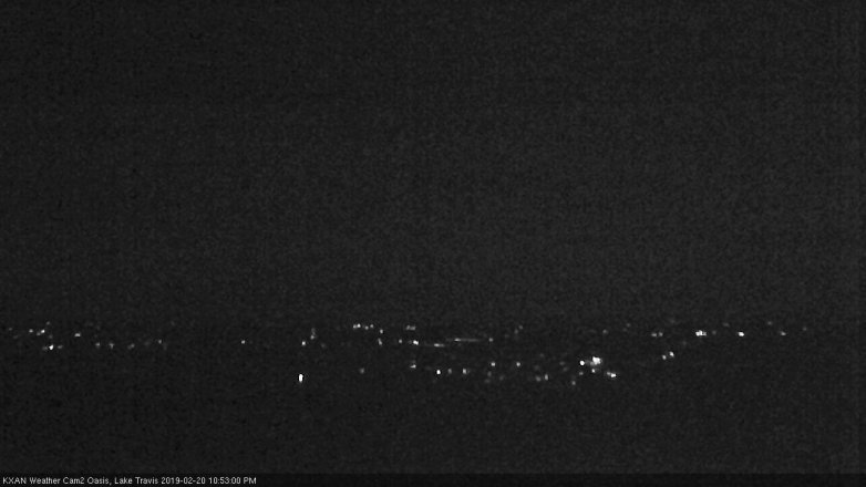Lake Travis webcam, February 20, 2019 9:55 PM CT