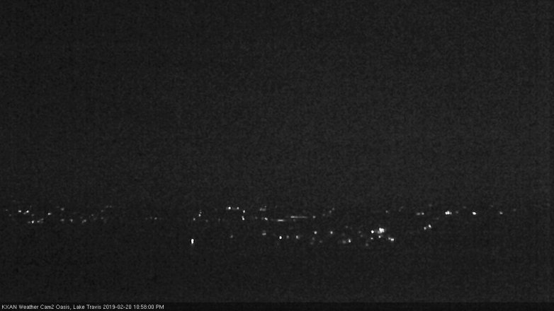 Lake Travis webcam, February 20, 2019 10:00 PM CT