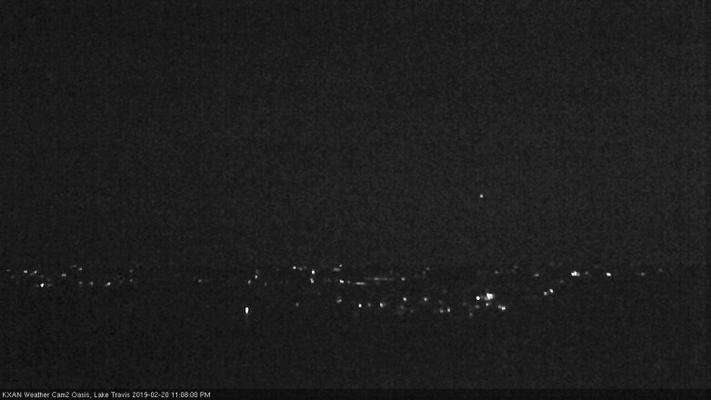 Lake Travis webcam, February 20, 2019 10:10 PM CT