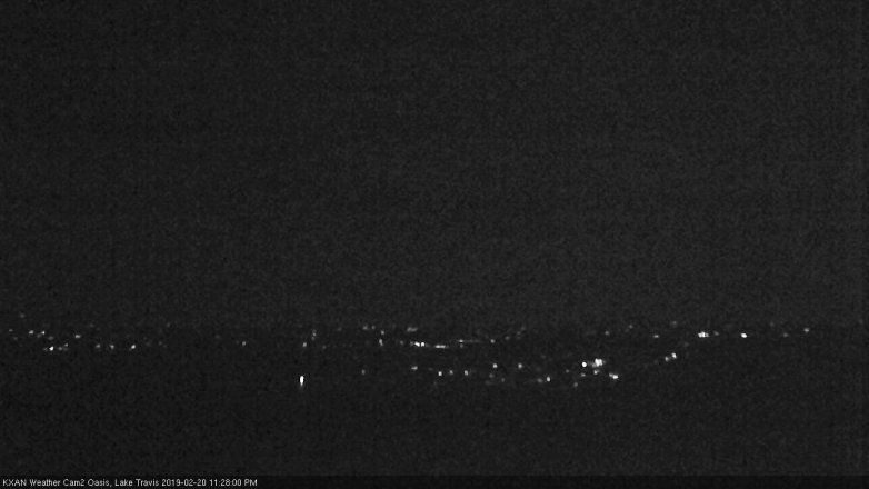 Lake Travis webcam, February 20, 2019 10:30 PM CT
