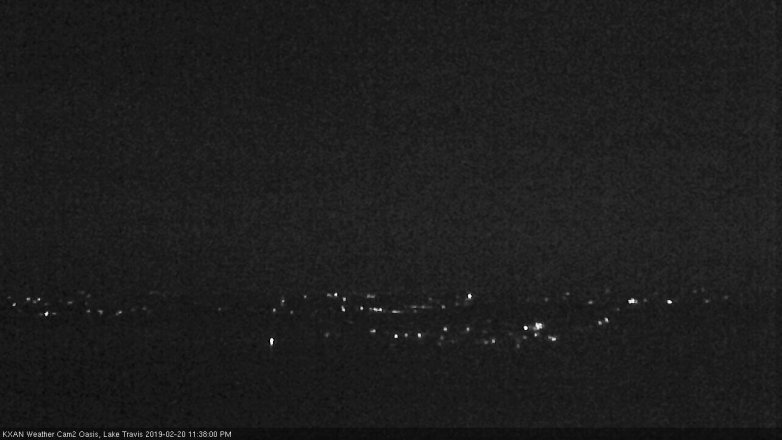 Lake Travis webcam, February 20, 2019 10:40 PM CT