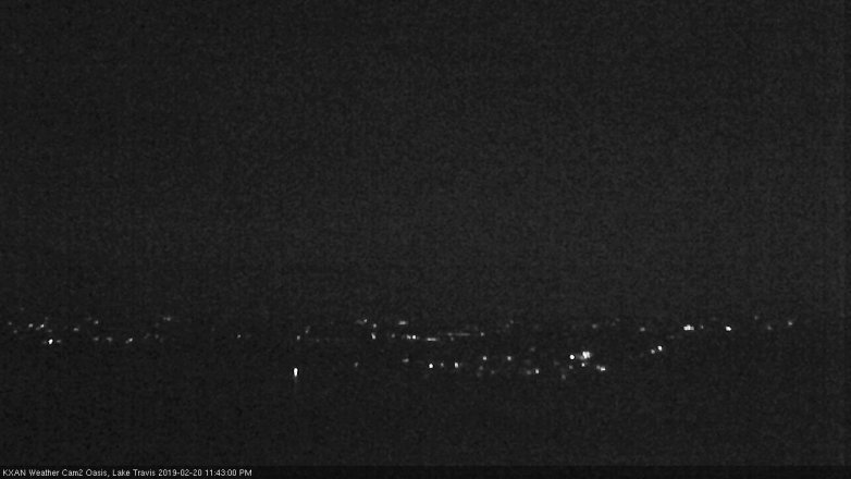 Lake Travis webcam, February 20, 2019 10:45 PM CT