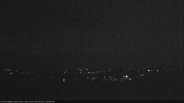 Lake Travis webcam, February 20, 2019 10:50 PM CT
