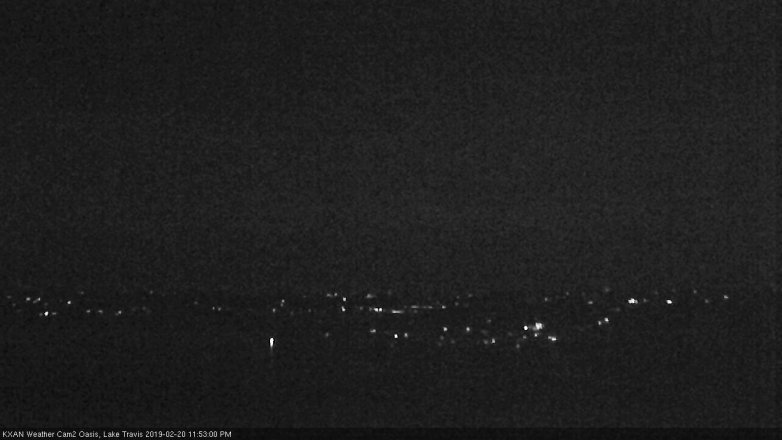 Lake Travis webcam, February 20, 2019 10:55 PM CT