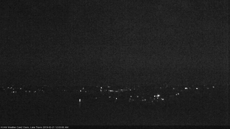 Lake Travis webcam, February 20, 2019 11:05 PM CT