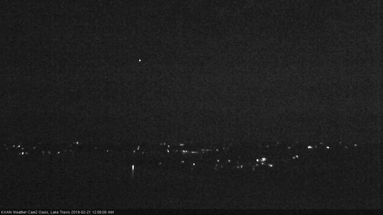 Lake Travis webcam, February 20, 2019 11:10 PM CT
