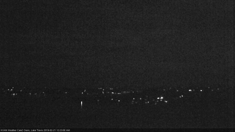 Lake Travis webcam, February 20, 2019 11:25 PM CT