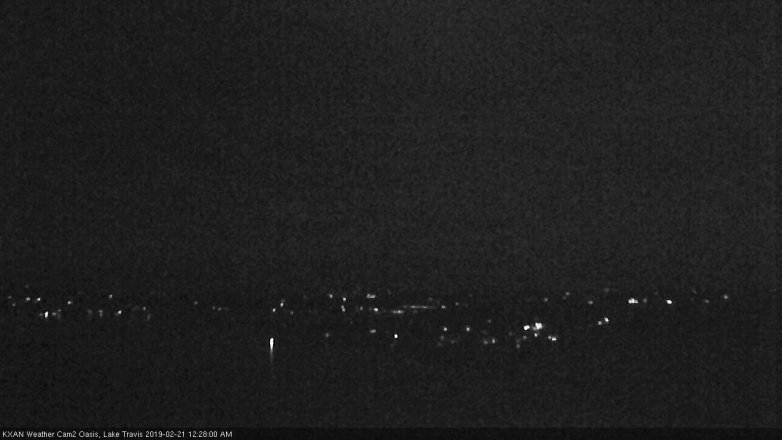 Lake Travis webcam, February 20, 2019 11:30 PM CT