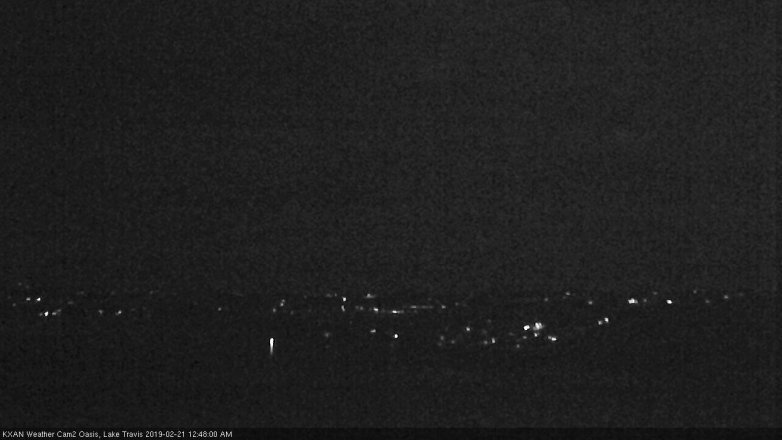 Lake Travis webcam, February 20, 2019 11:50 PM CT