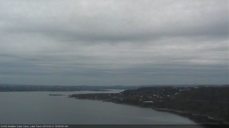 Lake Travis webcam, February 21, 2019 9:00 AM CT