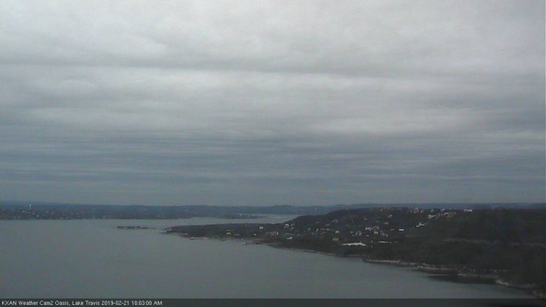 Lake Travis webcam, February 21, 2019 9:05 AM CT