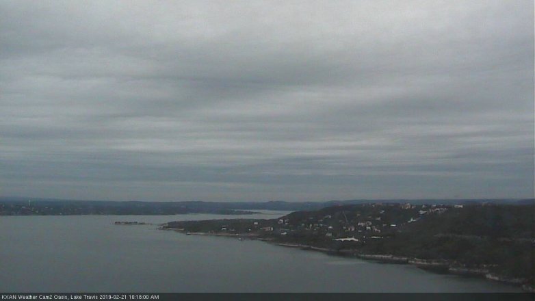 Lake Travis webcam, February 21, 2019 9:20 AM CT