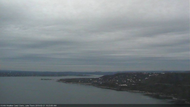 Lake Travis webcam, February 21, 2019 9:25 AM CT