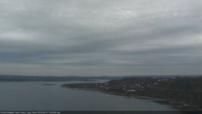 Lake Travis webcam, February 21, 2019 9:30 AM CT
